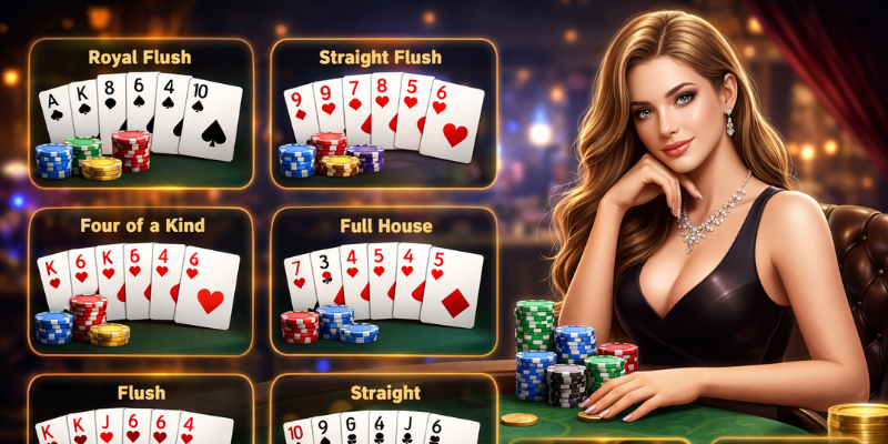 Game bài poker là một trò chơi trí tuệ, luật chơi game bài cũng vậy